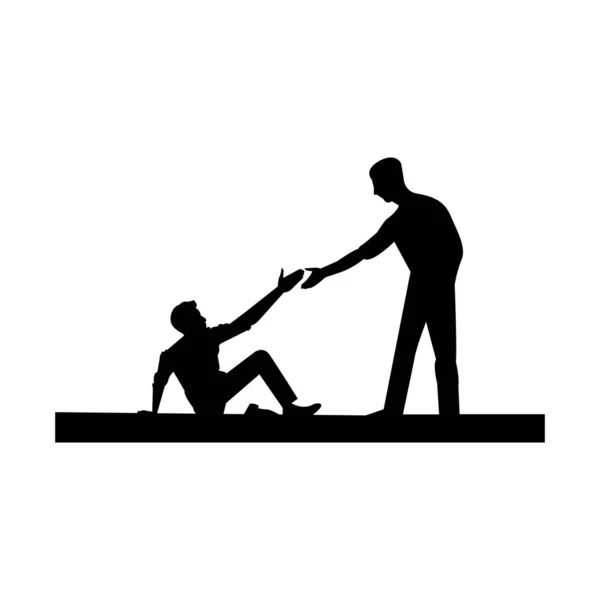 Man Helping Another Man — Stock Vector