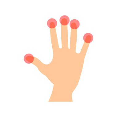 Eller simgesi beyaz üzerine simge