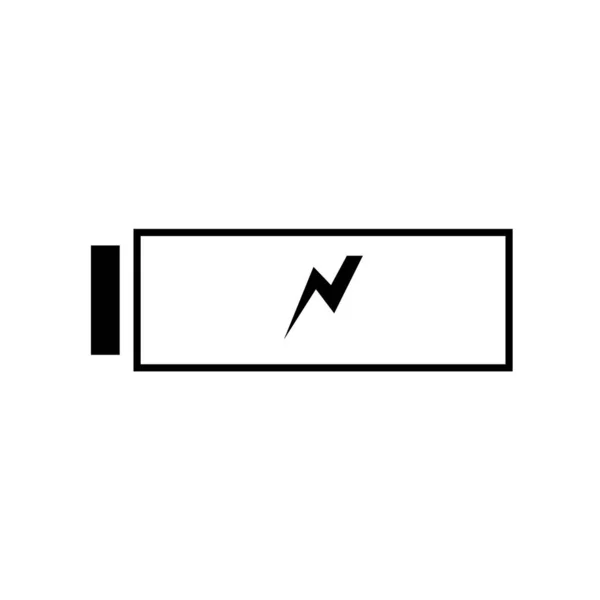 Ikona Baterii Izolowana Białym — Wektor stockowy