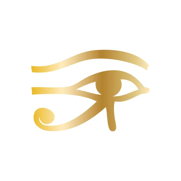 Egyptské Oko Ikona Bílém — Stockový vektor