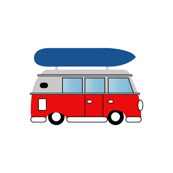 Surf Fórumon Van — Stock Vector