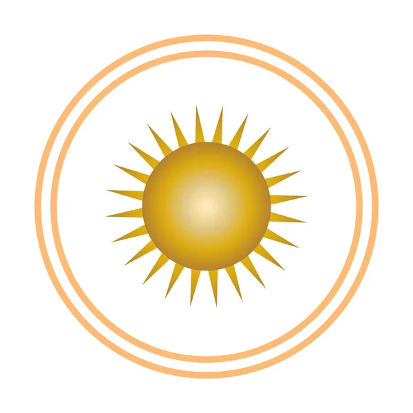 Sun Icon White — Stock Vector