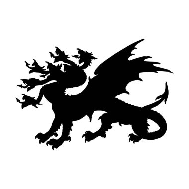 bir Hydra 'nın siyah silueti