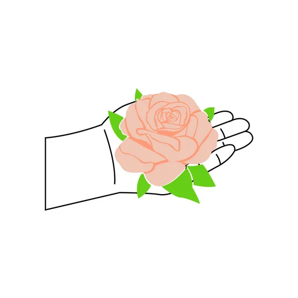 Квітка Троянди Білому — стоковий вектор