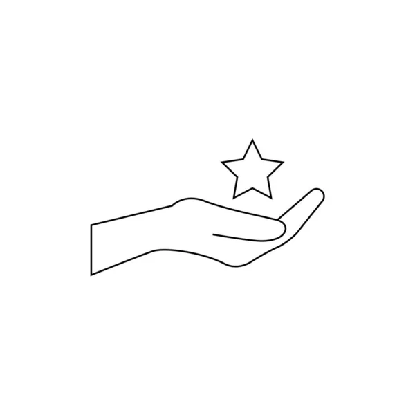 Mão Segurando Uma Estrela —  Vetores de Stock
