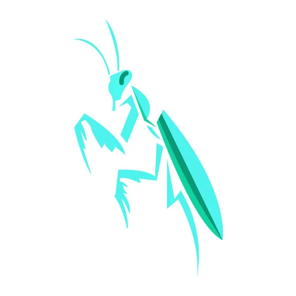 Mantis Ikon Vitt — Stock vektor