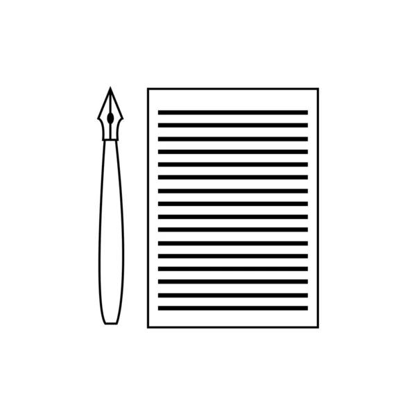 Kalem Kağıt Simgesi — Stok Vektör