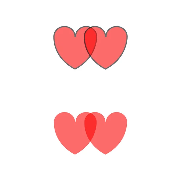 Καρδιές Εικονίδια Σημάδια Σύμβολα — Διανυσματικό Αρχείο