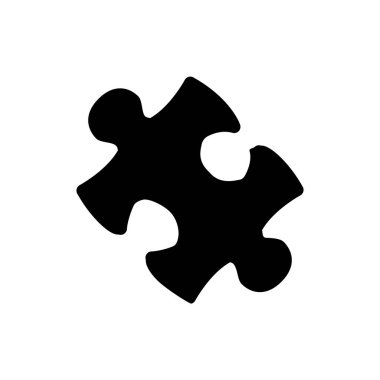 beyaz üzerinde bulmaca parçası simgesi