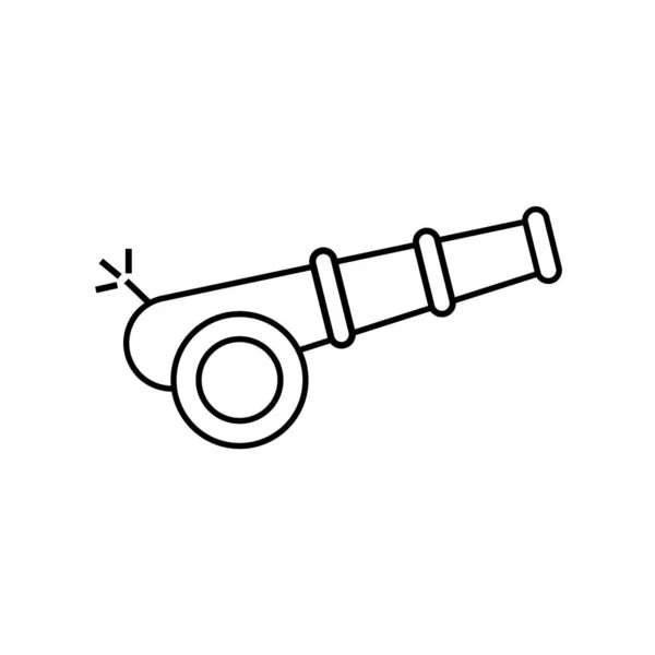 Kanonen Symbol Auf Weiß — Stockvektor