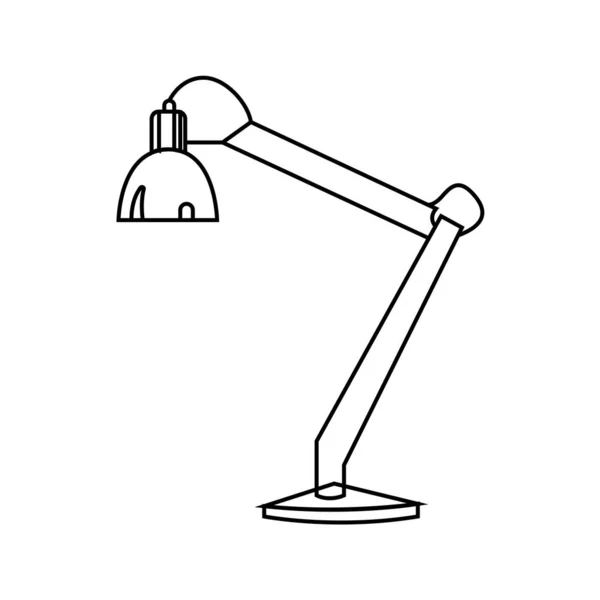 Bureaulamp Wit — Stockvector