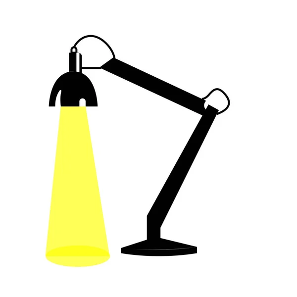 Schreibtischlampe Symbol Auf Weiß — Stockvektor