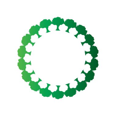 Beyaz üzerine ağaç simgesi