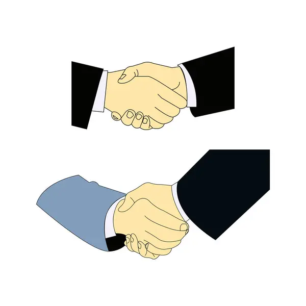 Business Handshake Konzept Auf Weiß — Stockvektor