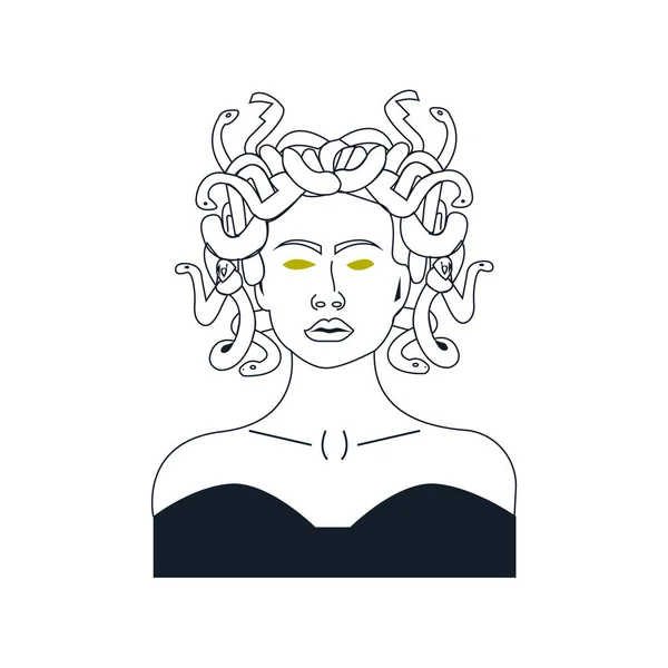 Gorgon Medusa Head Icon — Stock Vector