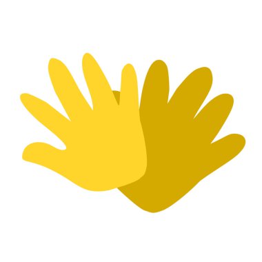 Eller beyaz üzerine simge