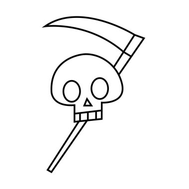 beyaz üzerine ölüm simgesi