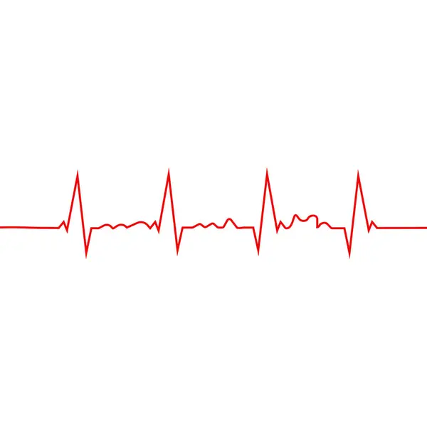 Cardiogram Line White — Stock Vector