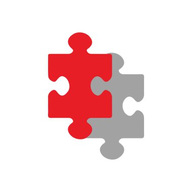 Beyaz üzerine bulmaca simgesi işareti