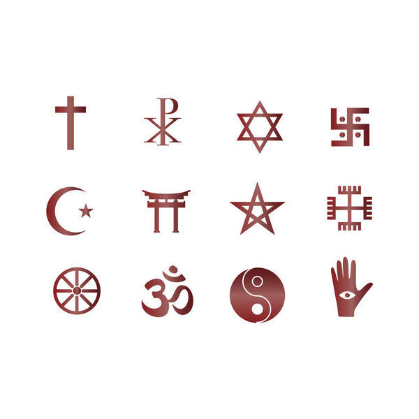 set of religious icons