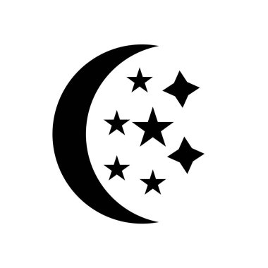 Beyaz ay üzerinde hilal