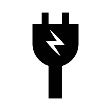 Beyaz üzerine elektrik yükleme simgesi