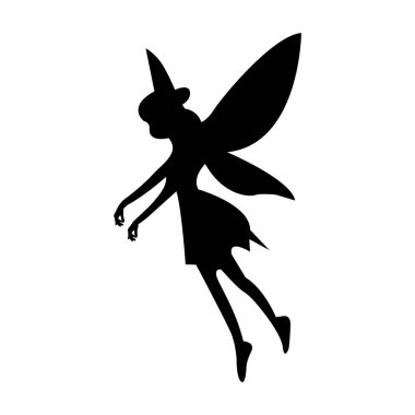 Beyaz üzerine peri silueti