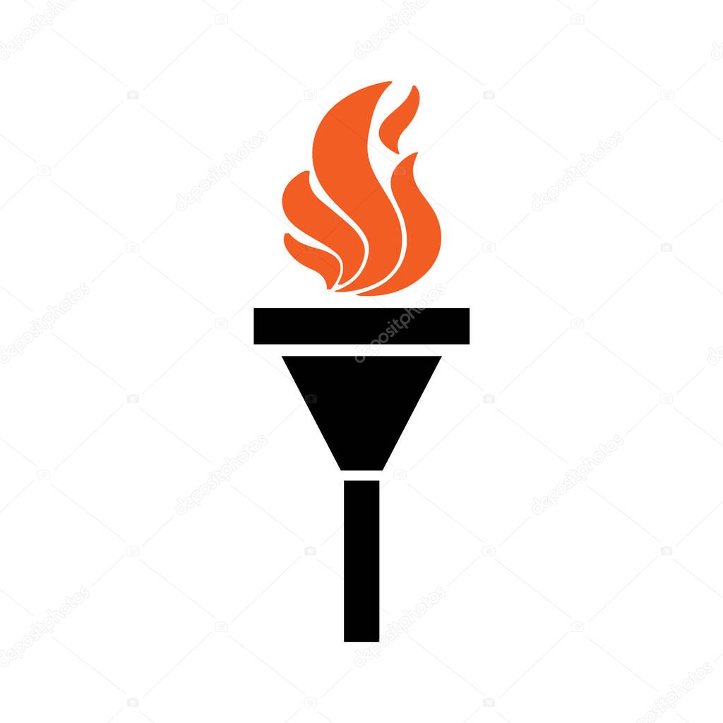 Torch icon on white