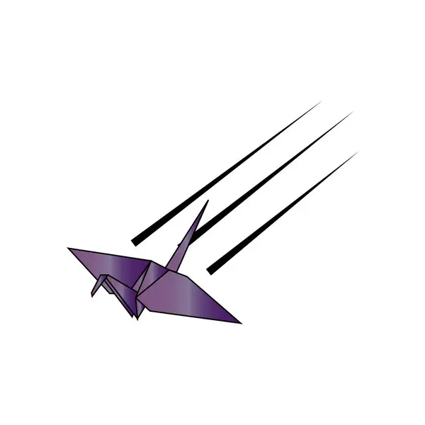 Macara Origami Alb — Vector de stoc