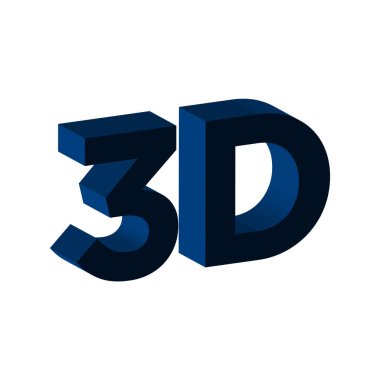 Beyaz üzerine 3D simge