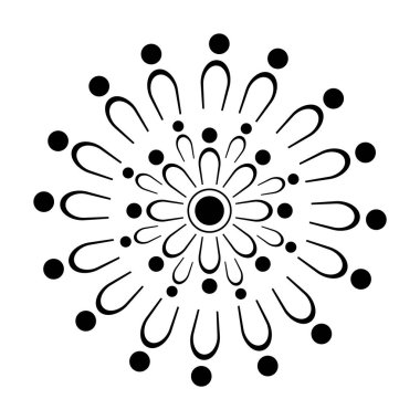 beyaz üzerine çiçek havai fişek simgesi