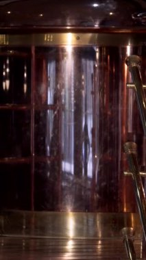 Havalı sakallı, ışıl ışıl profesyonel bir bira üreticisi neşeli bir şekilde iki bardak bira kaldırıyor ve canlı bira fabrikasına tutku saçıyor. Parlak bakır tanklar ve demleme ekipmanlarıyla çevrelenmiş halde, işçiliğin özünü ve neşesini somutlaştırıyor.