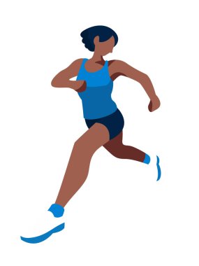 Düz Çizim, karakter vektörü, spor ve spor konsepti, spor giyim sektöründe soyutlanmış adam