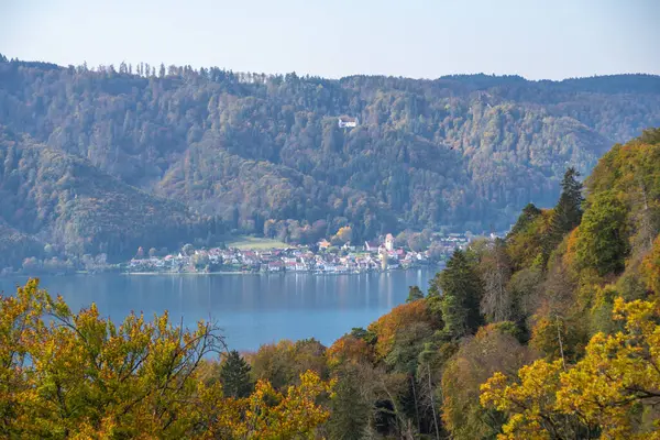 Fantastique Vue Panoramique Sur Lac Constance Automne — Photo
