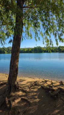Dresden yazında Leuben çakıl ocağı