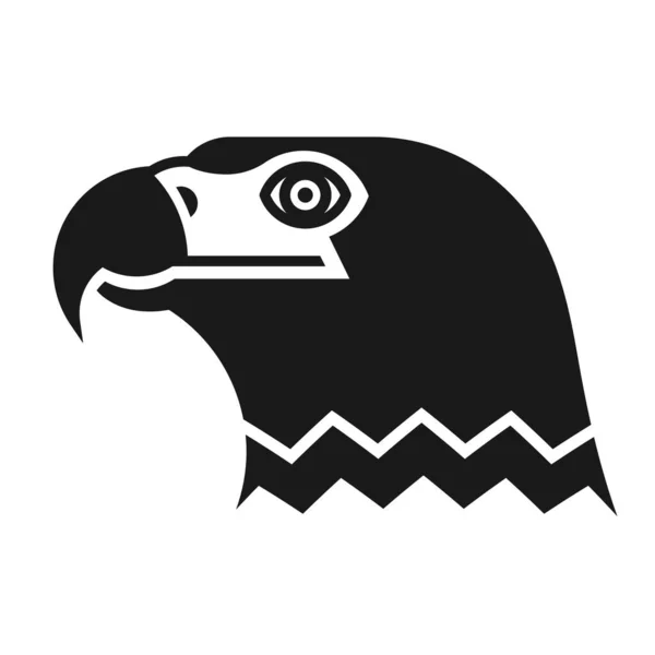 Символ Головы Орла Современном Дизайне Вид Сбоку Головы Черной Птицы — стоковый вектор