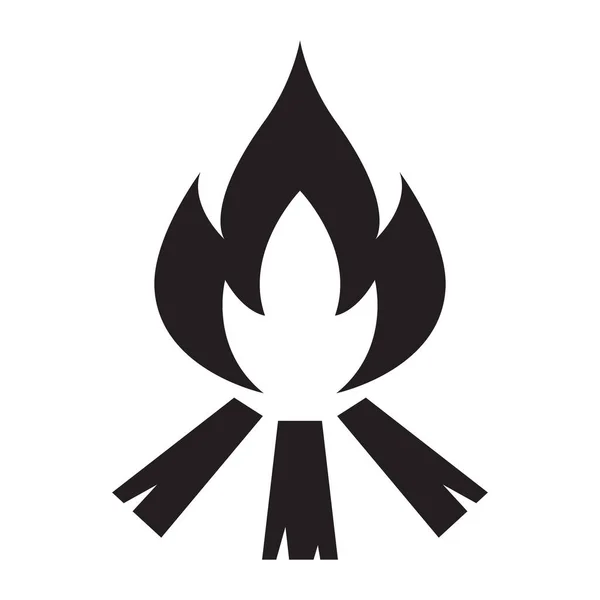 Ícone da fogueira fogo dos desenhos animados no símbolo da