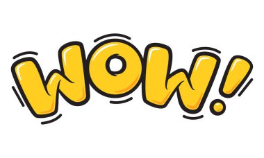 Çizgi roman harfi vay canına. Retro pop sanat tarzında parlak bir çizgi film çizimi. Çizgi roman metin ses efektleri.