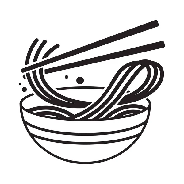 Логотип Кубка Лапши Китайская Пищевая Живопись Символ Азиатской Кухни — стоковый вектор
