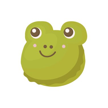 Kurbağa suratlı Asya usulü badem kurabiyesi. 