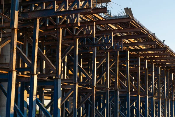 Впритул Споруджується Дорожнє Будівництво Автомагістралі Нове Будівництво Доріг Цивільного Інженера — стокове фото