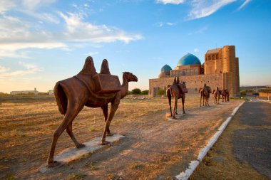 Khoja Ahmed Yasawi 'nin mozolesi. UNESCO Dünya Mirası Alanı, Türkistan, Kazakistan