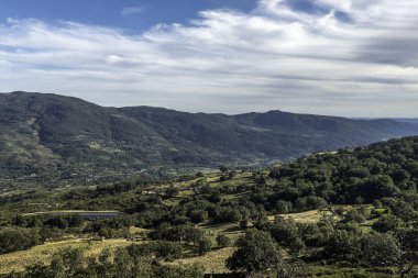 Aerial drone view of autumn landscape 