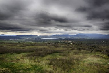 Aerial drone view landscape abandoned train station in 