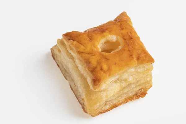 Mielitos Hojadres Astorga 用西班牙莱昂州Astorga市典型的蜂蜜糖浆浸渍的泡芙糕点 传统的家庭糕点烹调概念 横向摄影和选择性聚焦 — 图库照片