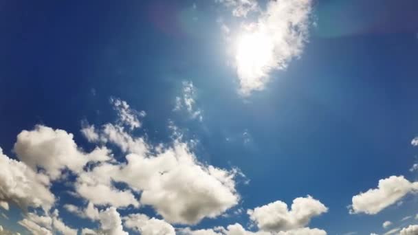 Video Timelapse Bellissimo Cielo Blu Sole Nuvole — Video Stock