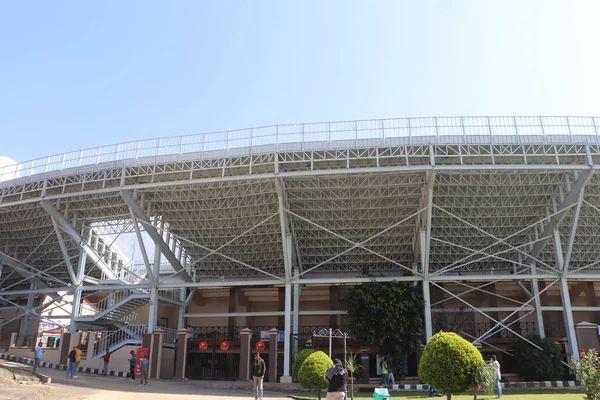 Dharashmal Índia 2022 Vista Sobre Estádio Críquete Telhado Índia — Fotografia de Stock
