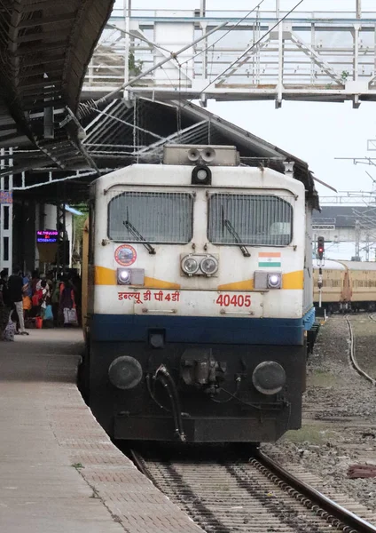 Atraktivní Pohled Vlak Železnici Indii — Stock fotografie