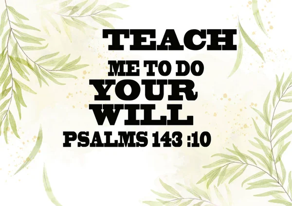 Deus Bíblia Para Bíblia Ensina Fazer Tua Vontade Salmos 143 Fotografias De Stock Royalty-Free
