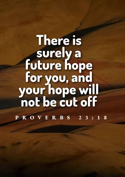 Versets Bible Anglais Certainement Une Espérance Pour Vous Votre Espérance — Photo